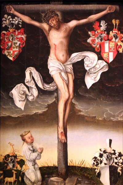 Epitaph eines Kindes im Totenhemd von Lucas Cranach the Younger
